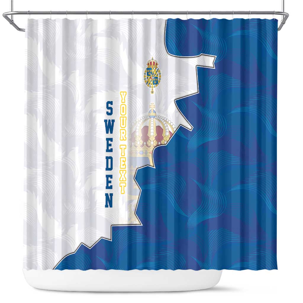 Personalized Kingdom of Sweden Coat of arms Shower Curtain LT17