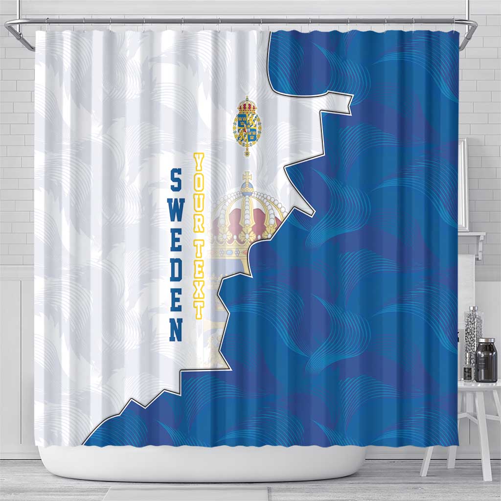 Personalized Kingdom of Sweden Coat of arms Shower Curtain LT17