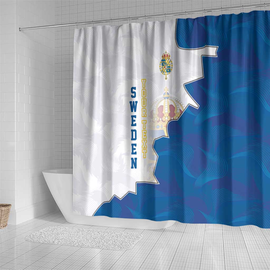 Personalized Kingdom of Sweden Coat of arms Shower Curtain LT17