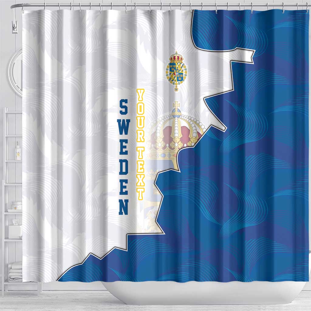 Personalized Kingdom of Sweden Coat of arms Shower Curtain LT17