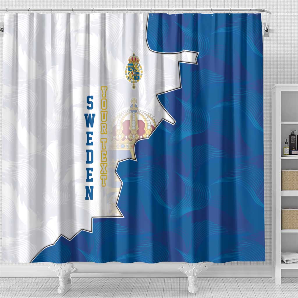 Personalized Kingdom of Sweden Coat of arms Shower Curtain LT17