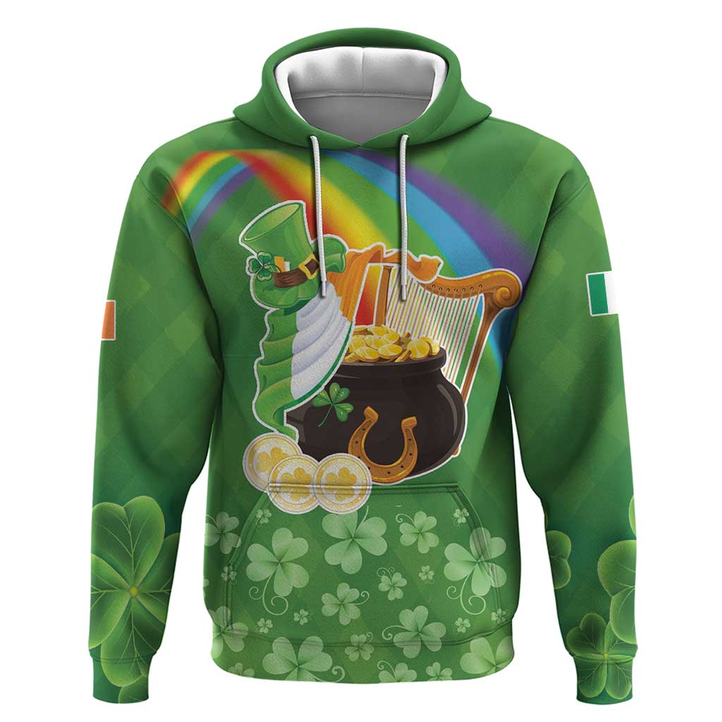 Celtic Harp Shamrock Republic of Ireland Hoodie LT17
