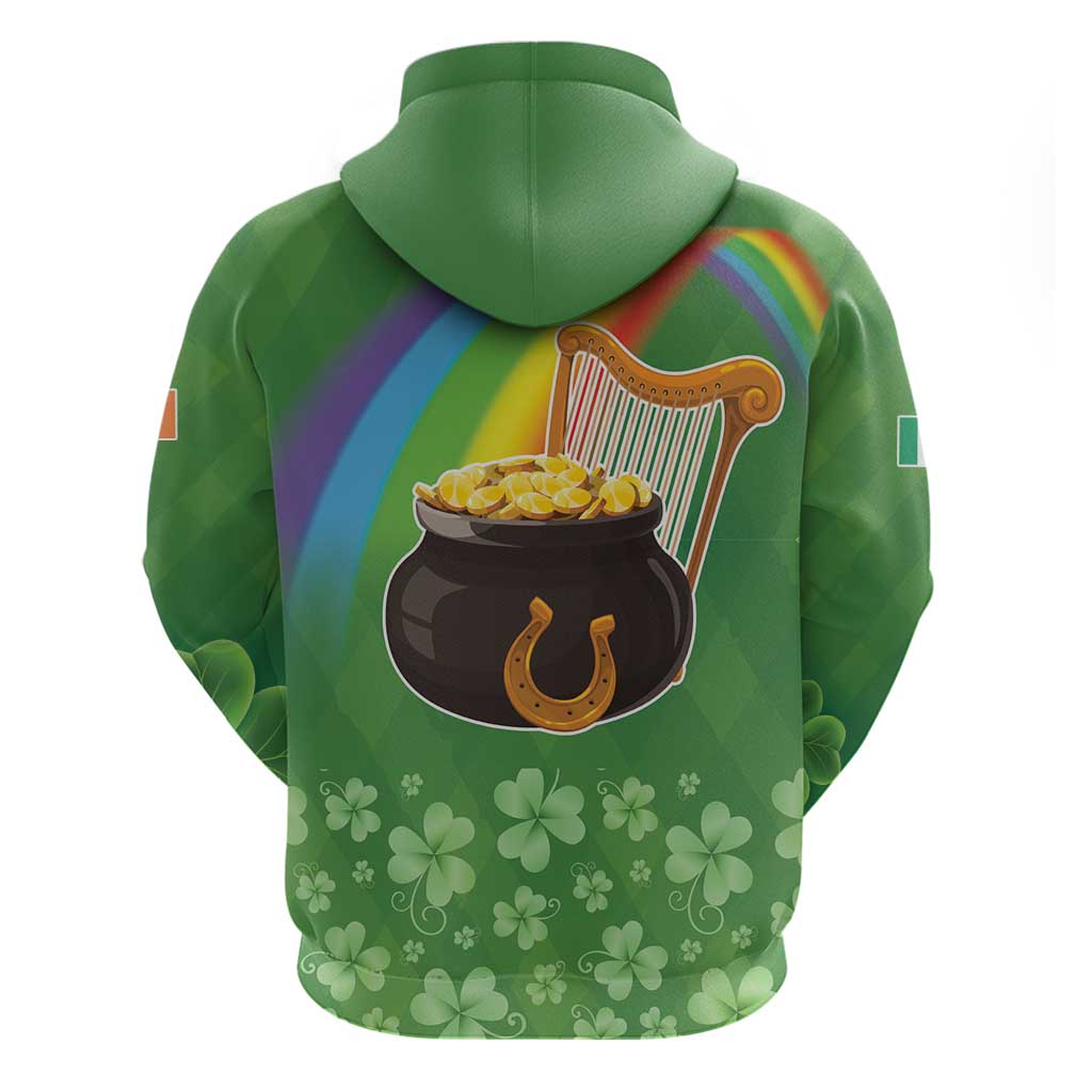 Celtic Harp Shamrock Republic of Ireland Hoodie LT17