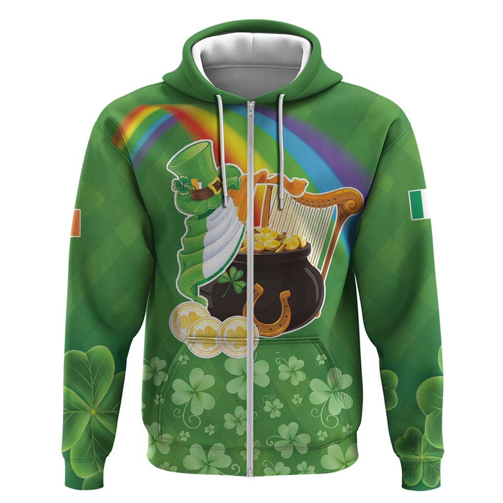 Celtic Harp Shamrock Republic of Ireland Hoodie LT17