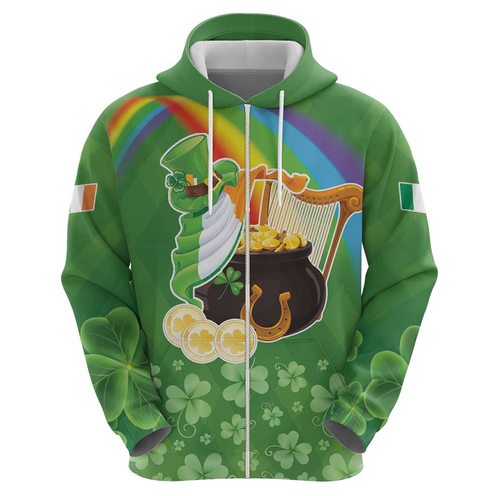 Celtic Harp Shamrock Republic of Ireland Hoodie LT17