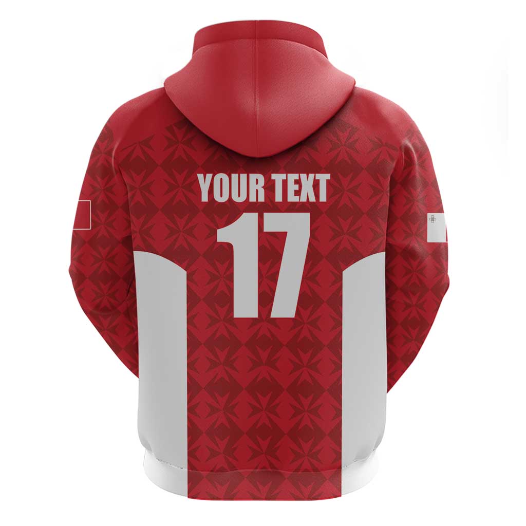 Custom Malta Football Jersey Go Champions Hoodie Red Style LT17