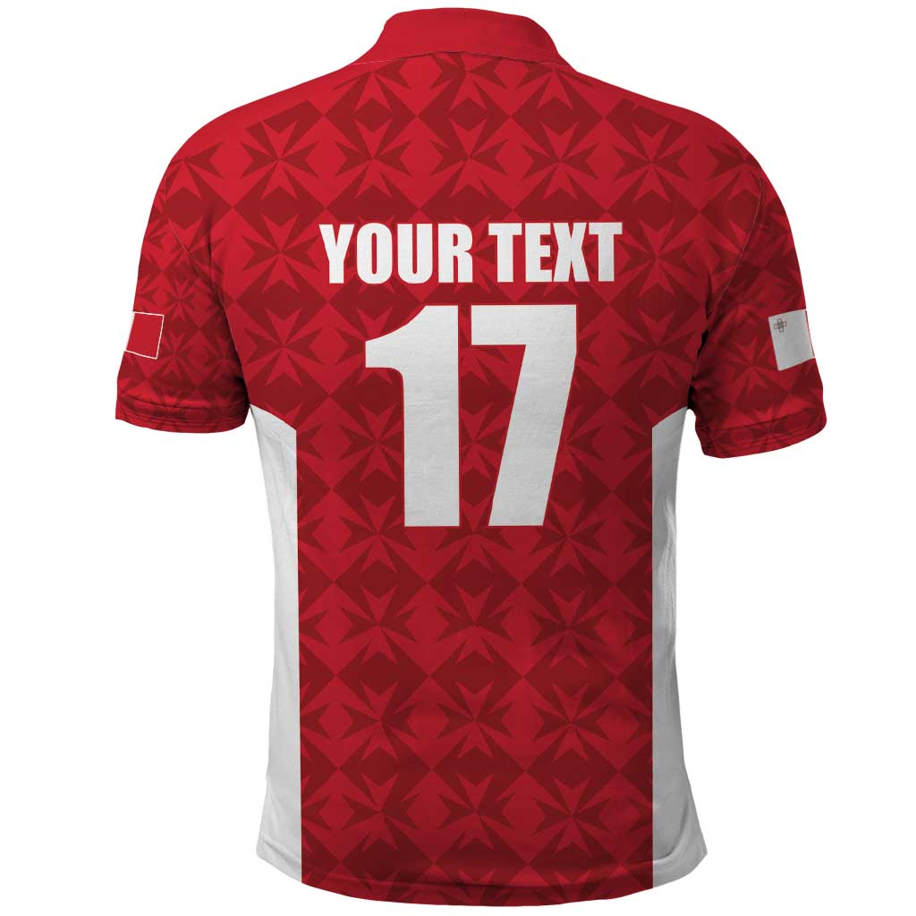 Custom Malta Football Jersey Go Champions Polo Shirt Red Style LT17