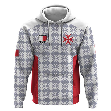 Custom Malta Football Jersey Go Champions Hoodie White Style LT17
