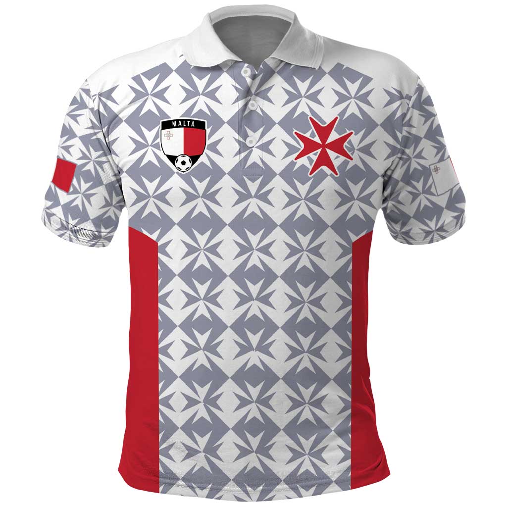 Custom Malta Football Jersey Go Champions Polo Shirt White Style LT17