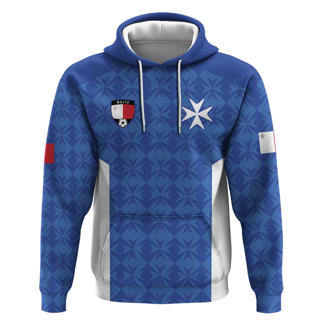 Custom Malta Football Jersey Go Champions Hoodie Blue Style LT17