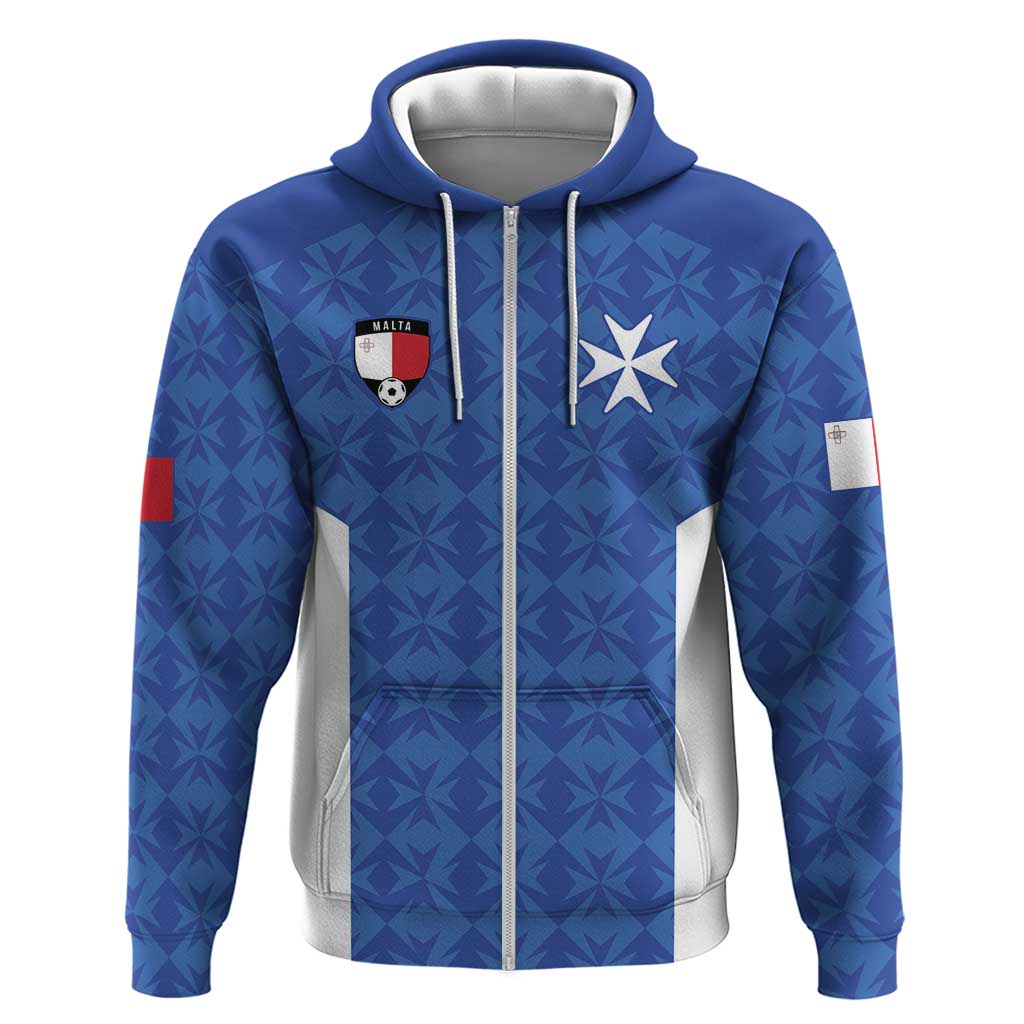 Custom Malta Football Jersey Go Champions Hoodie Blue Style LT17