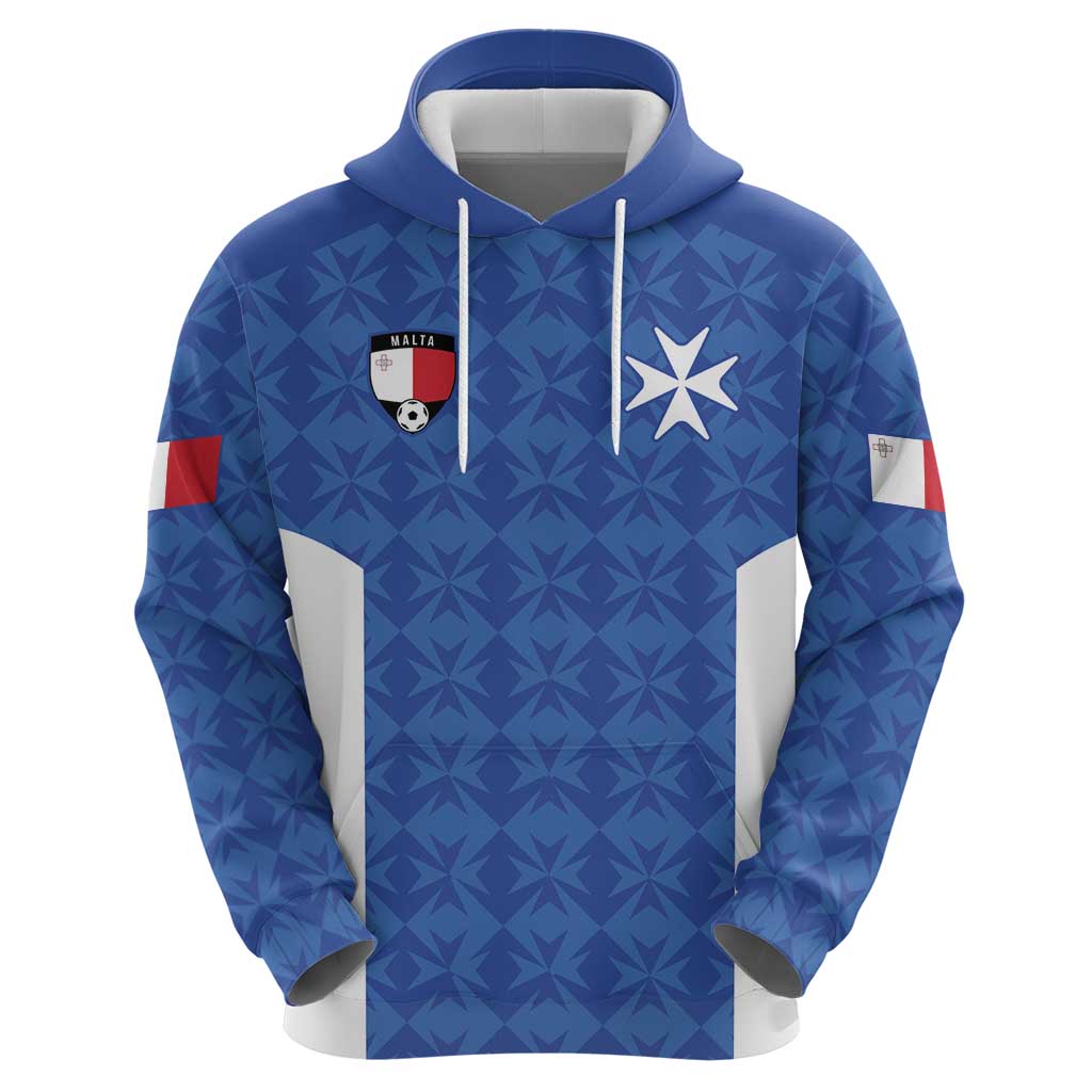 Custom Malta Football Jersey Go Champions Hoodie Blue Style LT17
