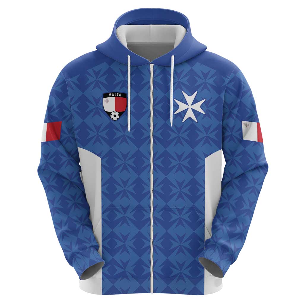 Custom Malta Football Jersey Go Champions Hoodie Blue Style LT17