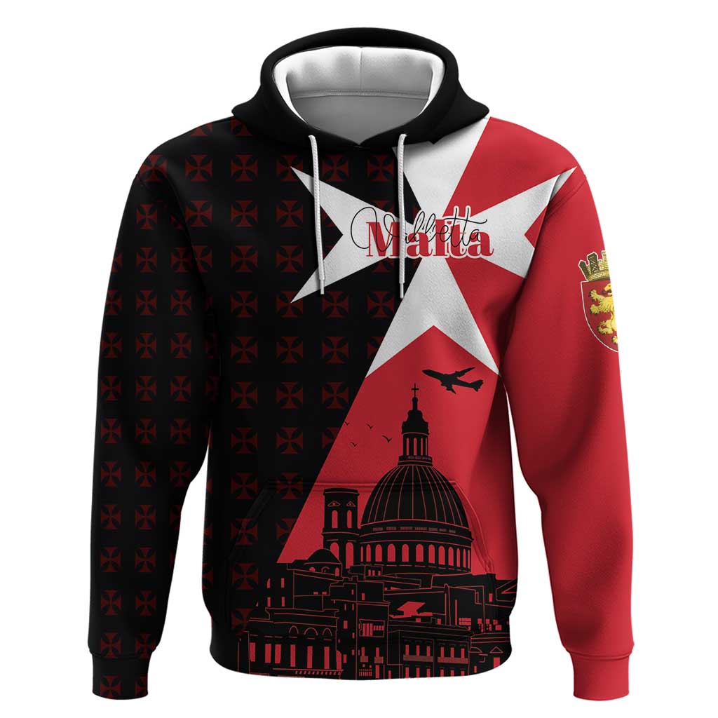Malta Cross With Valletta Capital Hoodie Scenery in Velletta Capital LT17