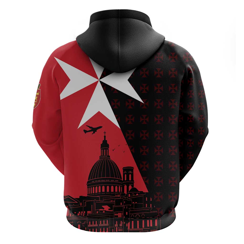 Malta Cross With Valletta Capital Hoodie Scenery in Velletta Capital LT17