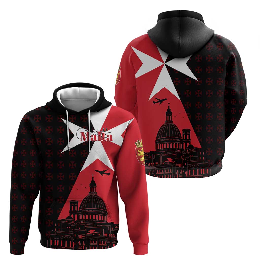Malta Cross With Valletta Capital Hoodie Scenery in Velletta Capital LT17