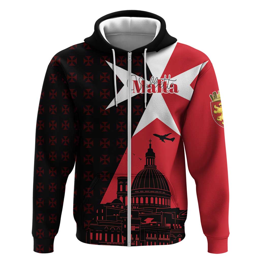 Malta Cross With Valletta Capital Hoodie Scenery in Velletta Capital LT17