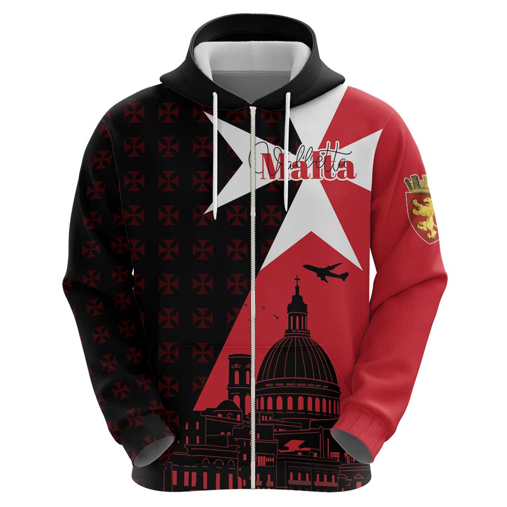 Malta Cross With Valletta Capital Hoodie Scenery in Velletta Capital LT17