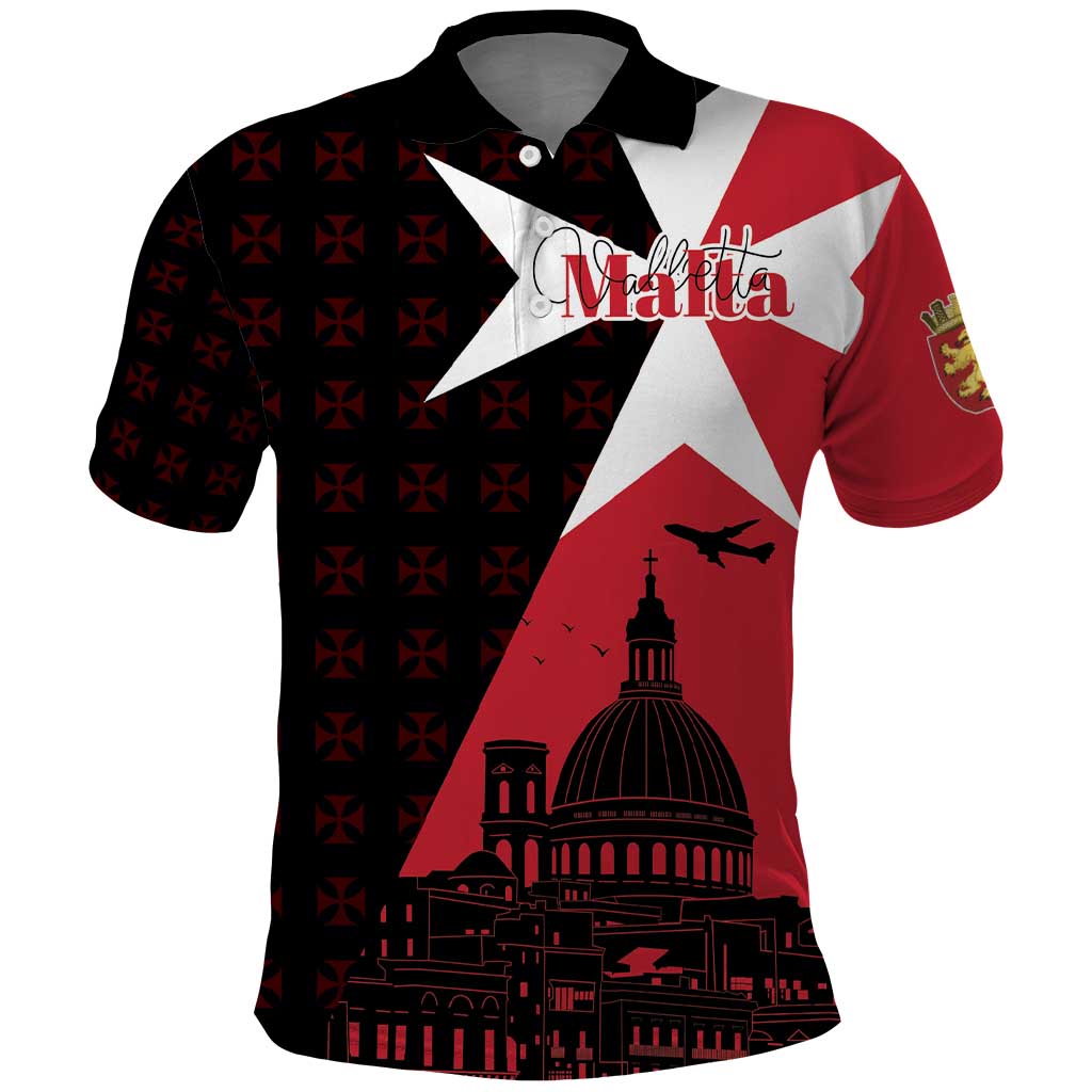 Malta Cross With Valletta Capital Polo Shirt Scenery in Velletta Capital LT17