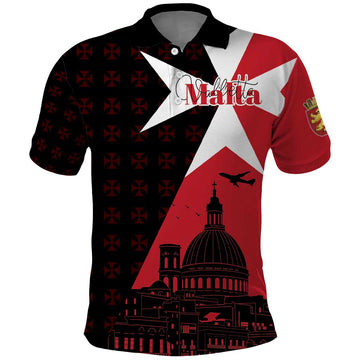 Malta Cross With Valletta Capital Polo Shirt Scenery in Velletta Capital LT17