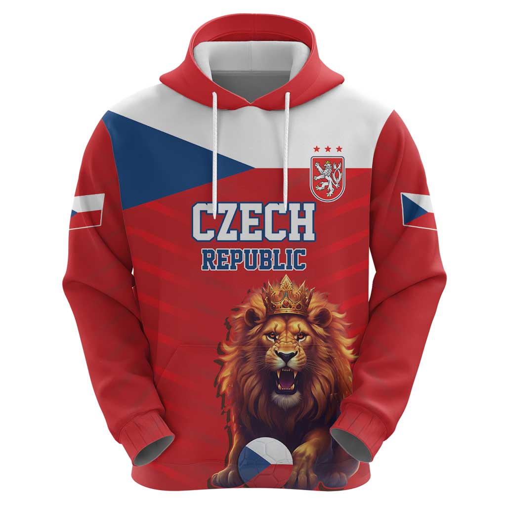 Custom Czech Republic Football Go Champions Hoodie Sporty Style with Lion Mascot LT17