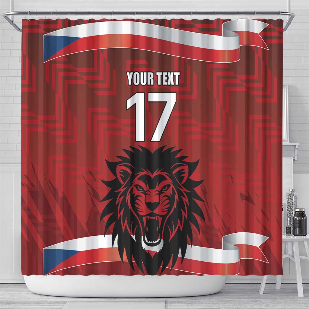 Czech Republic Football Custom Shower Curtain Sporty Style LT17