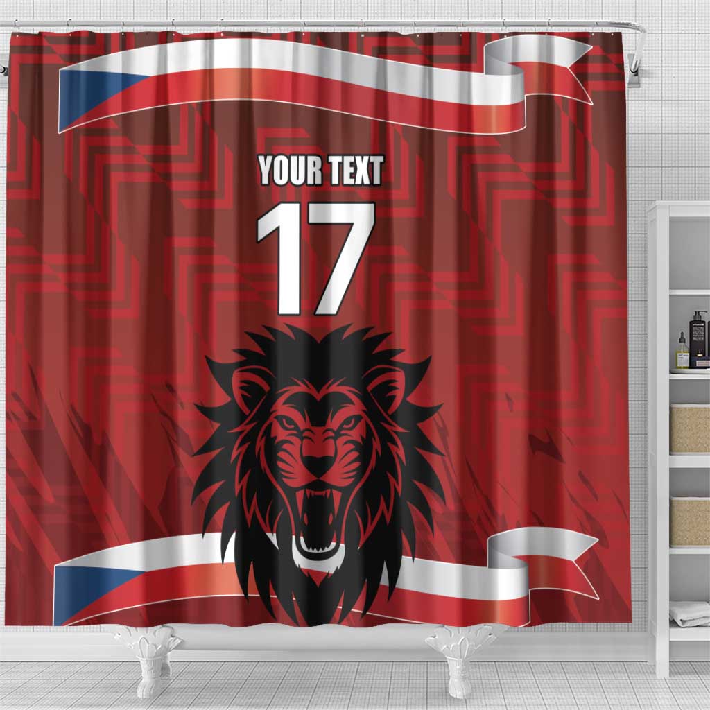 Czech Republic Football Custom Shower Curtain Sporty Style LT17