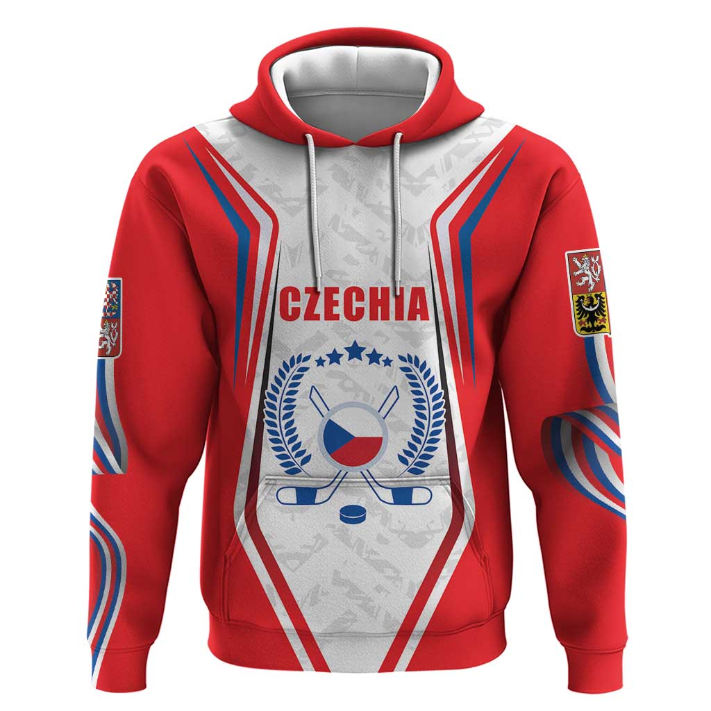 Czech Republic Ice Hockey Custom Hoodie Flag Style LT17