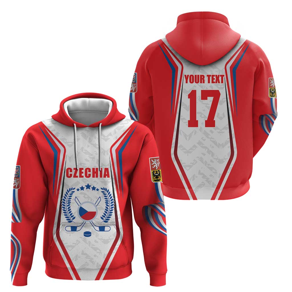 Czech Republic Ice Hockey Custom Hoodie Flag Style LT17