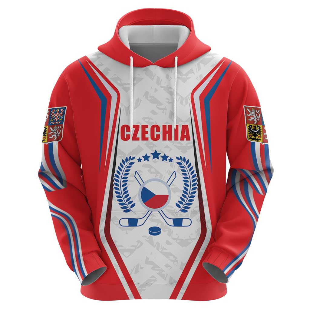 Czech Republic Ice Hockey Custom Hoodie Flag Style LT17