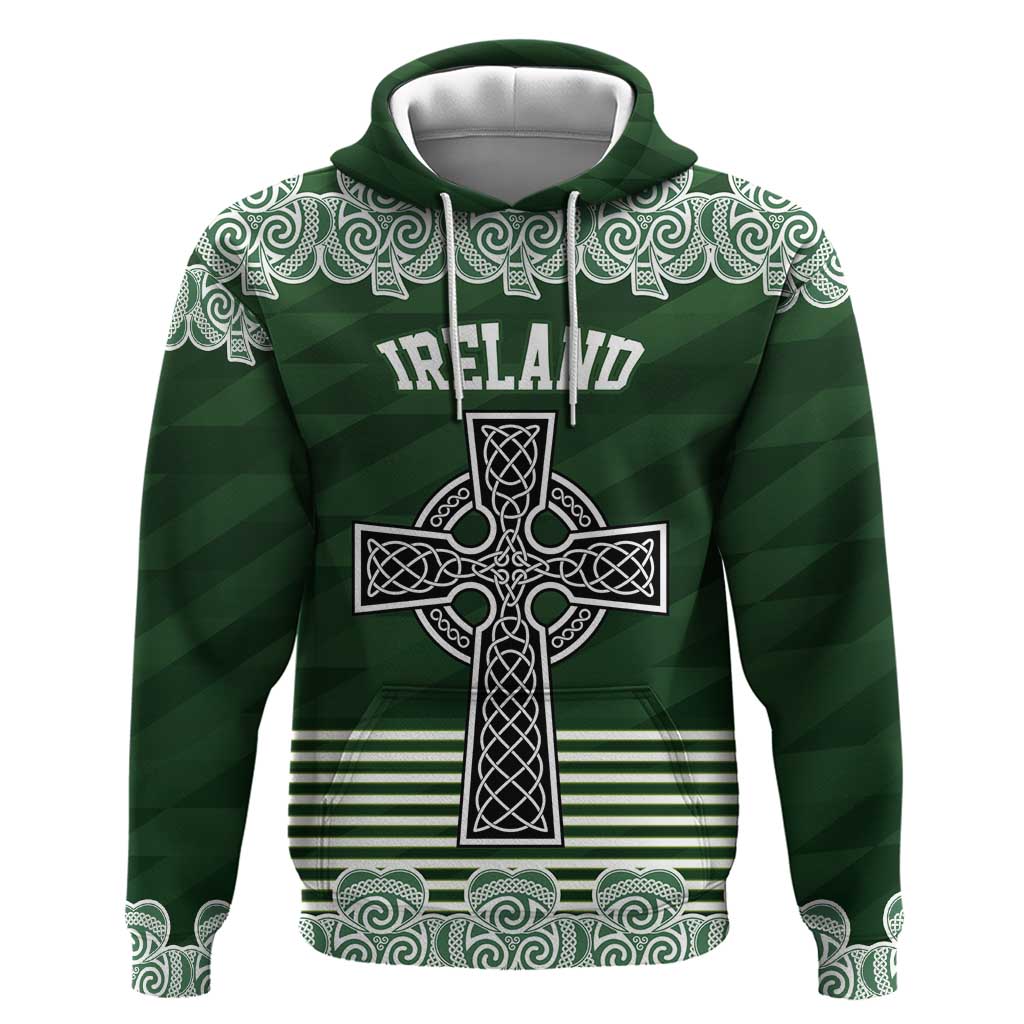 Personalized Celtic Cross Shamrock Ireland Hoodie Celtic Knot with Shamrock LT17