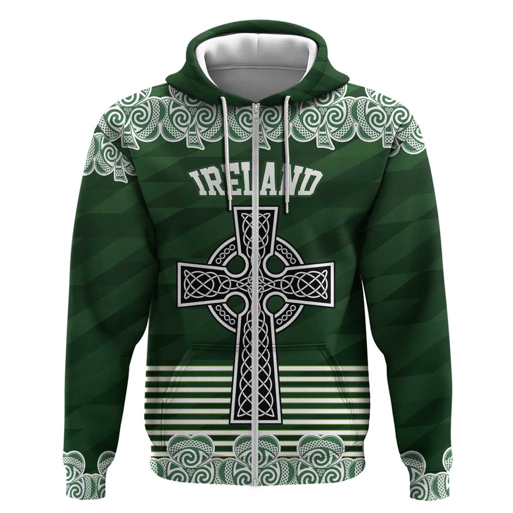 Personalized Celtic Cross Shamrock Ireland Hoodie Celtic Knot with Shamrock LT17