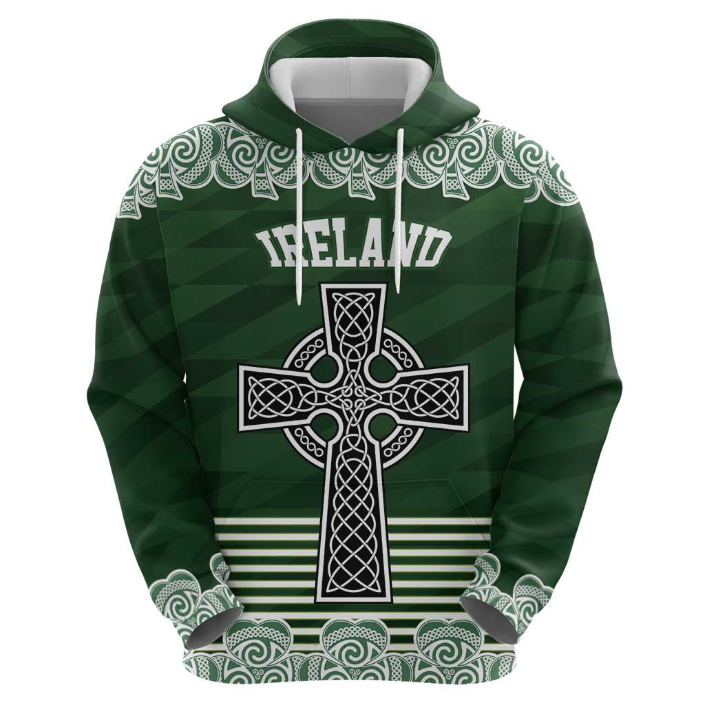 Personalized Celtic Cross Shamrock Ireland Hoodie Celtic Knot with Shamrock LT17
