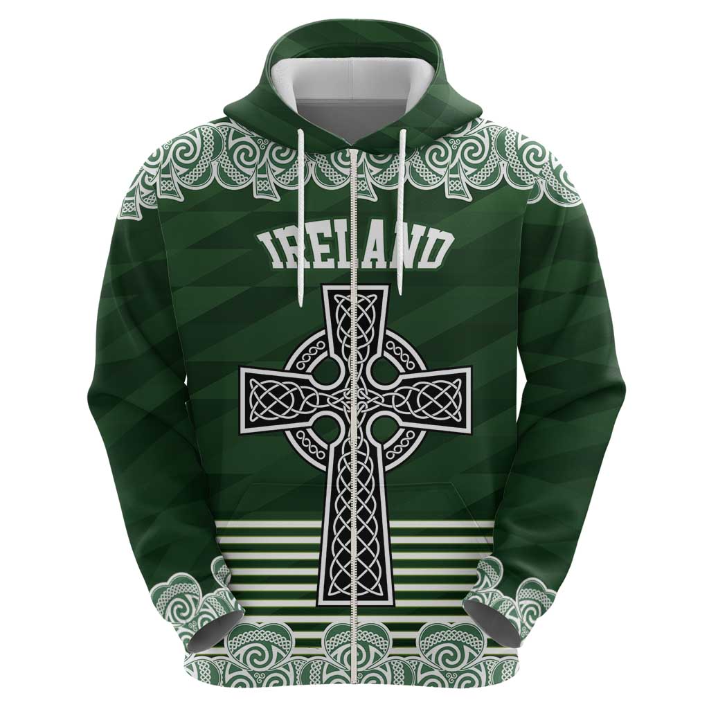 Personalized Celtic Cross Shamrock Ireland Hoodie Celtic Knot with Shamrock LT17