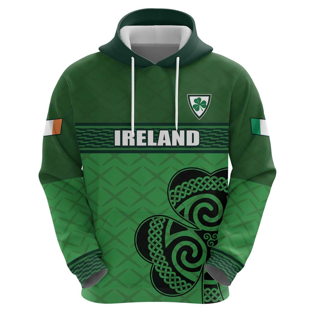 Custom Ireland Football Hoodie Celtic Knot with Shamrock LT17