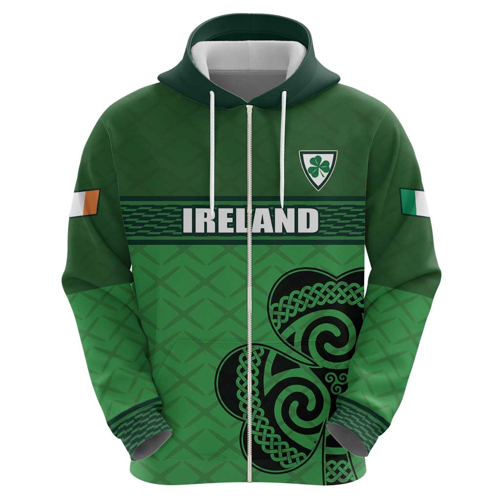 Custom Ireland Football Hoodie Celtic Knot with Shamrock LT17