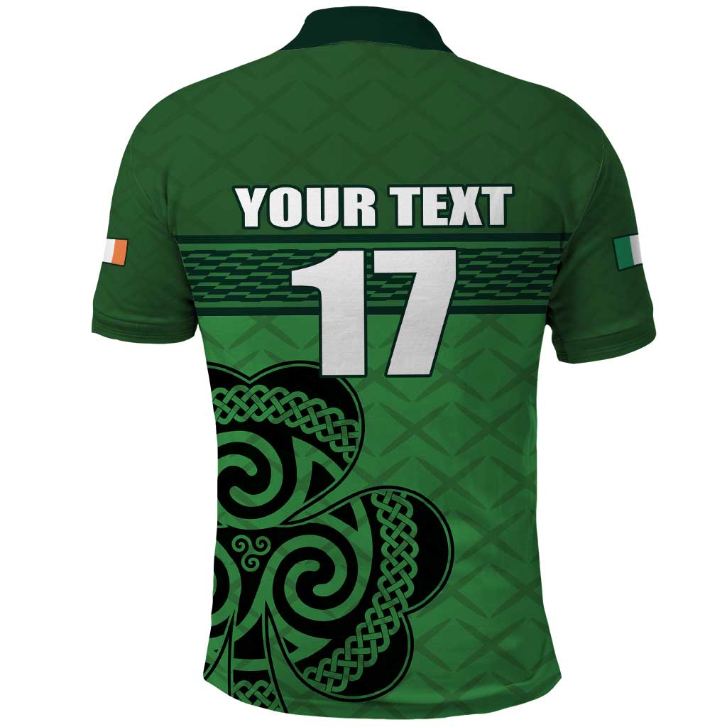 Custom Ireland Football Polo Shirt Celtic Knot with Shamrock LT17
