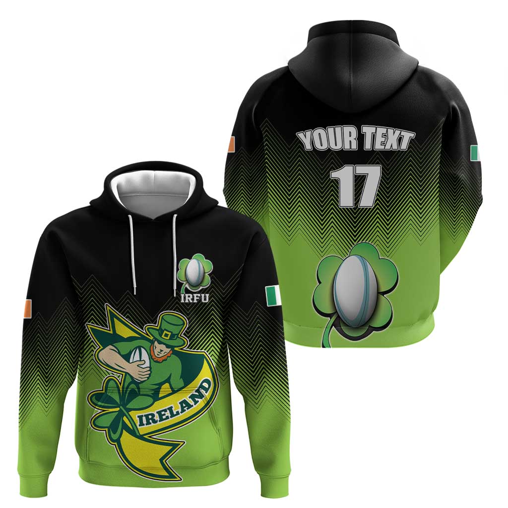 Custom Ireland Rugby Go Champions Hoodie Irish Shamrock LT17