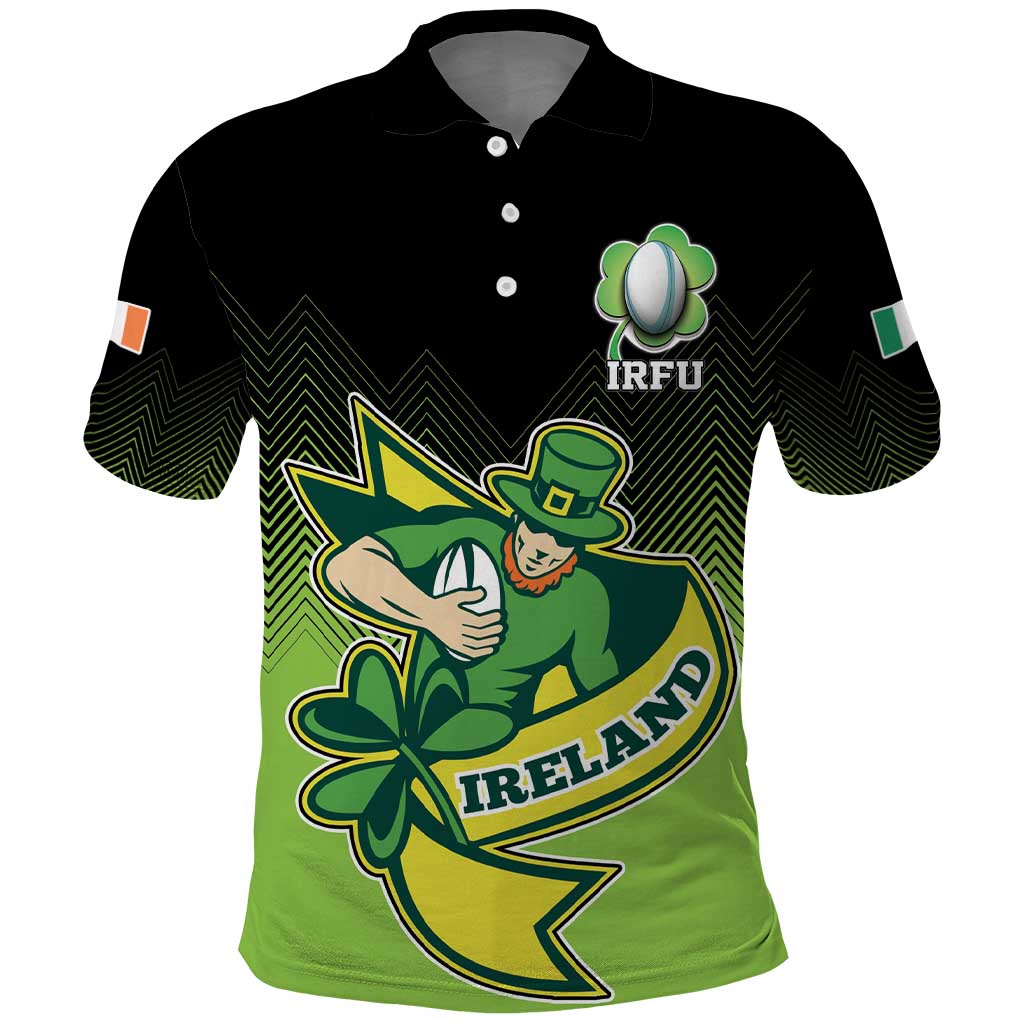 Custom Ireland Rugby Go Champions Polo Shirt Irish Shamrock LT17