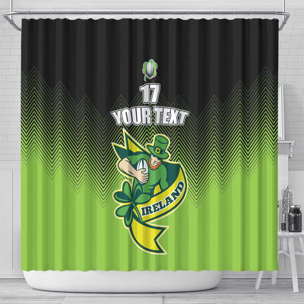 Custom Ireland Rugby Go Champions Shower Curtain Irish Shamrock LT17