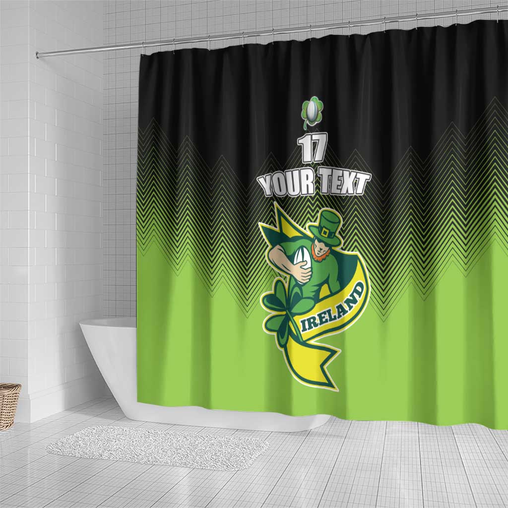 Custom Ireland Rugby Go Champions Shower Curtain Irish Shamrock LT17