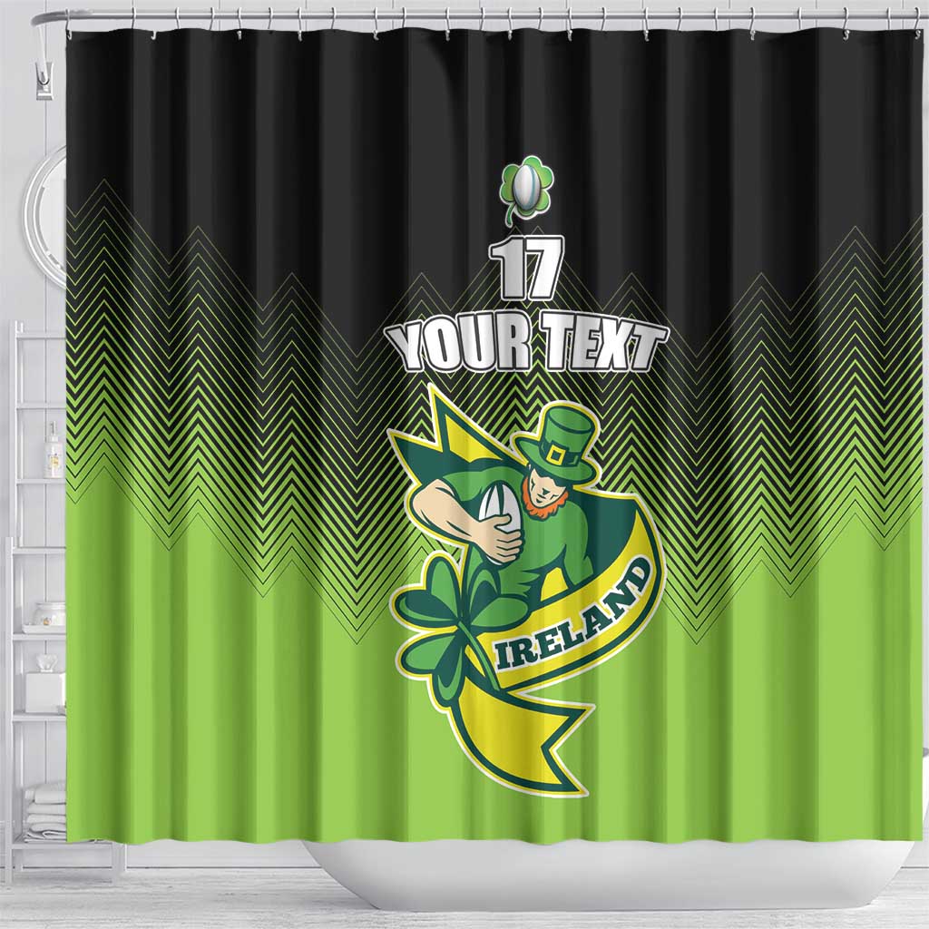 Custom Ireland Rugby Go Champions Shower Curtain Irish Shamrock LT17