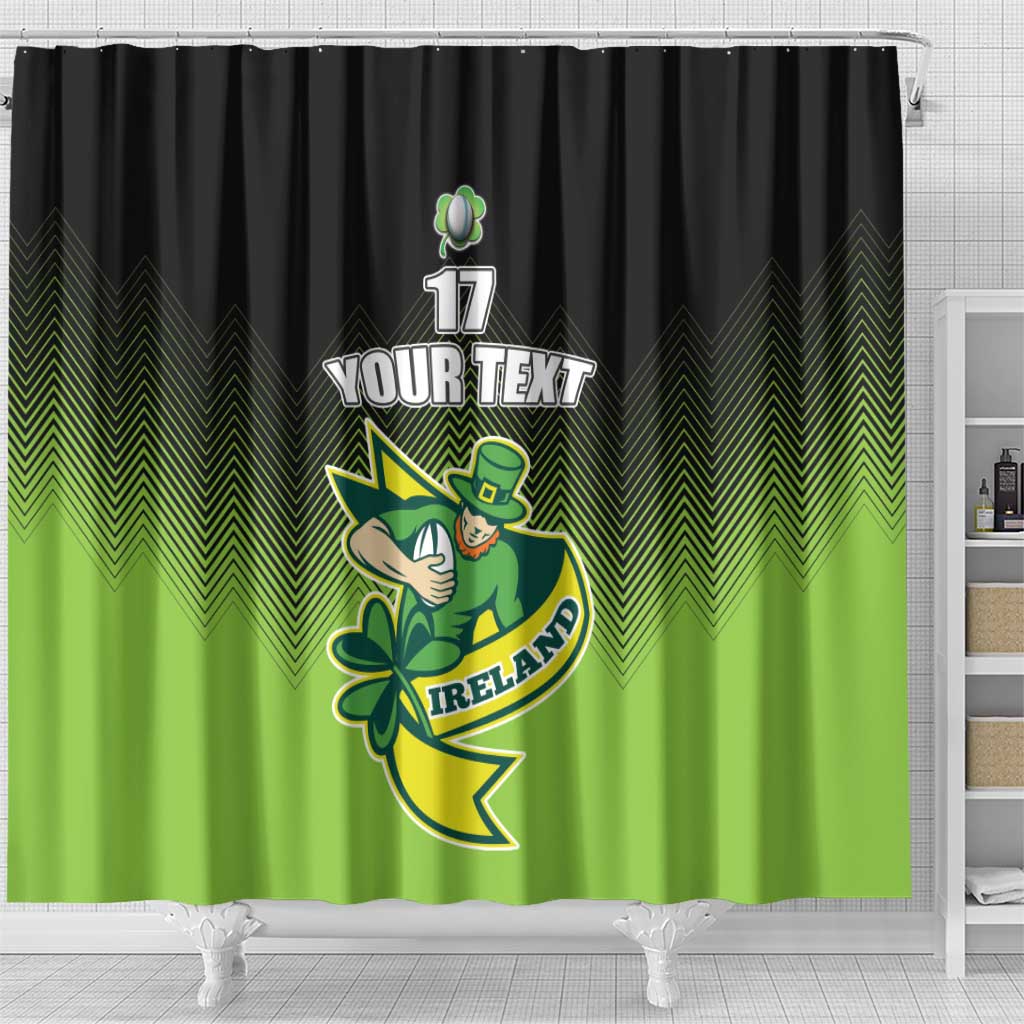 Custom Ireland Rugby Go Champions Shower Curtain Irish Shamrock LT17