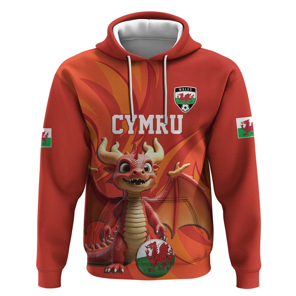 Custom Wales Football Go Champions Hoodie Cymru am byth Red Style LT17