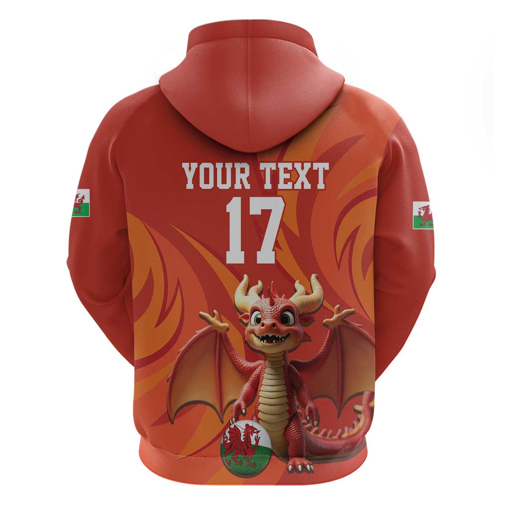 Custom Wales Football Go Champions Hoodie Cymru am byth Red Style LT17