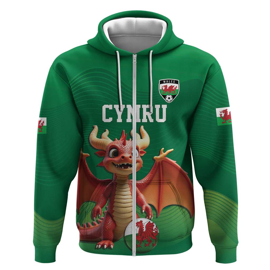 Custom Wales Football Go Champions Hoodie Cymru am byth Green Style LT17