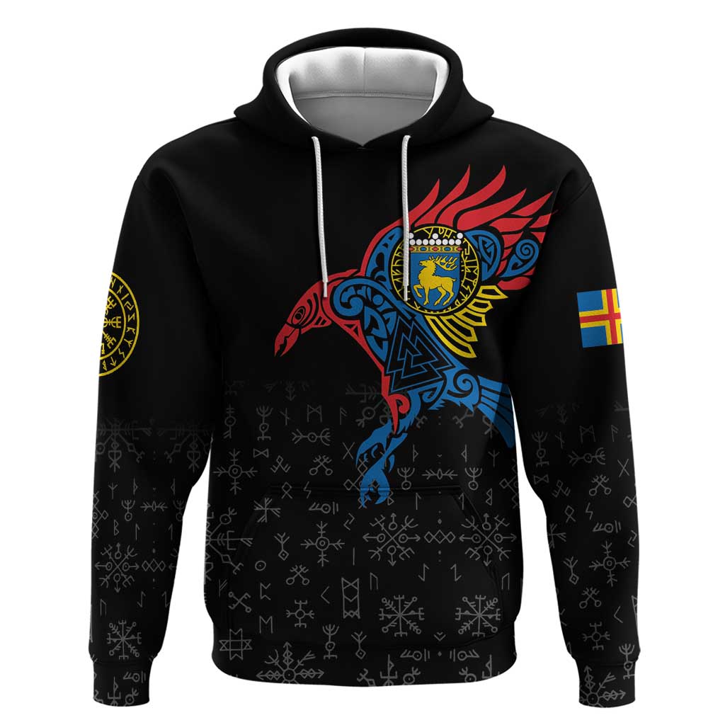 Aland Vikings Culture Hoodie Norse Mythology Raven Tattoo LT17