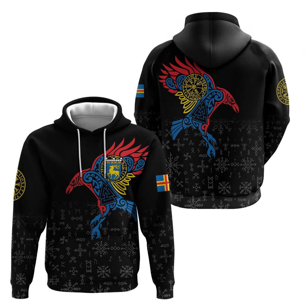 Aland Vikings Culture Hoodie Norse Mythology Raven Tattoo LT17