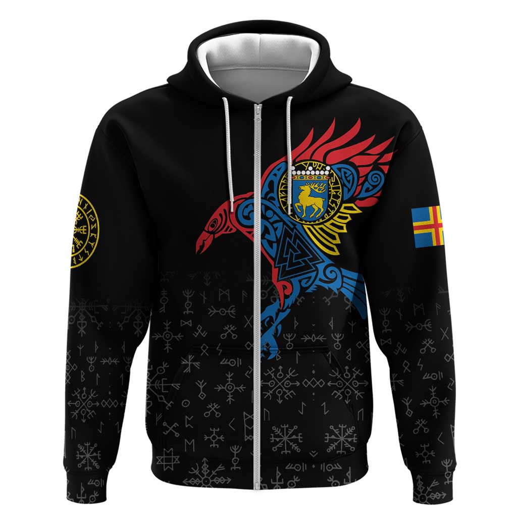 Aland Vikings Culture Hoodie Norse Mythology Raven Tattoo LT17