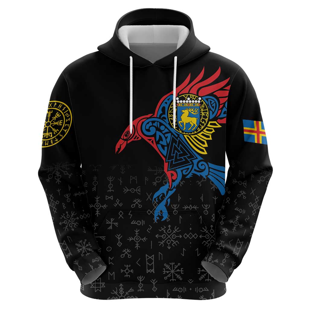 Aland Vikings Culture Hoodie Norse Mythology Raven Tattoo LT17